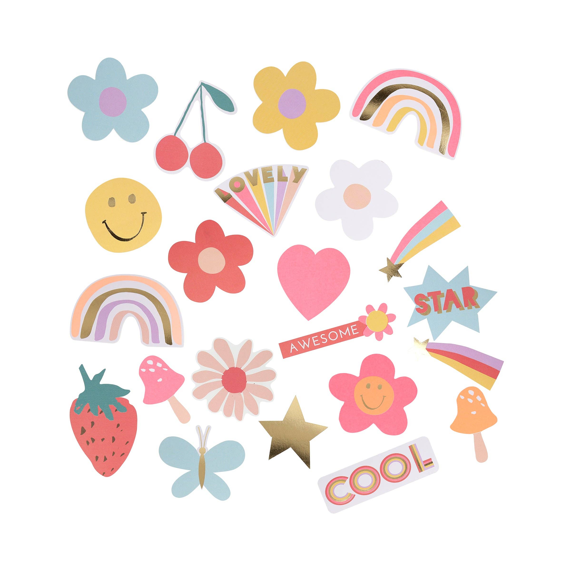 Happy Icons Shaped Stickers