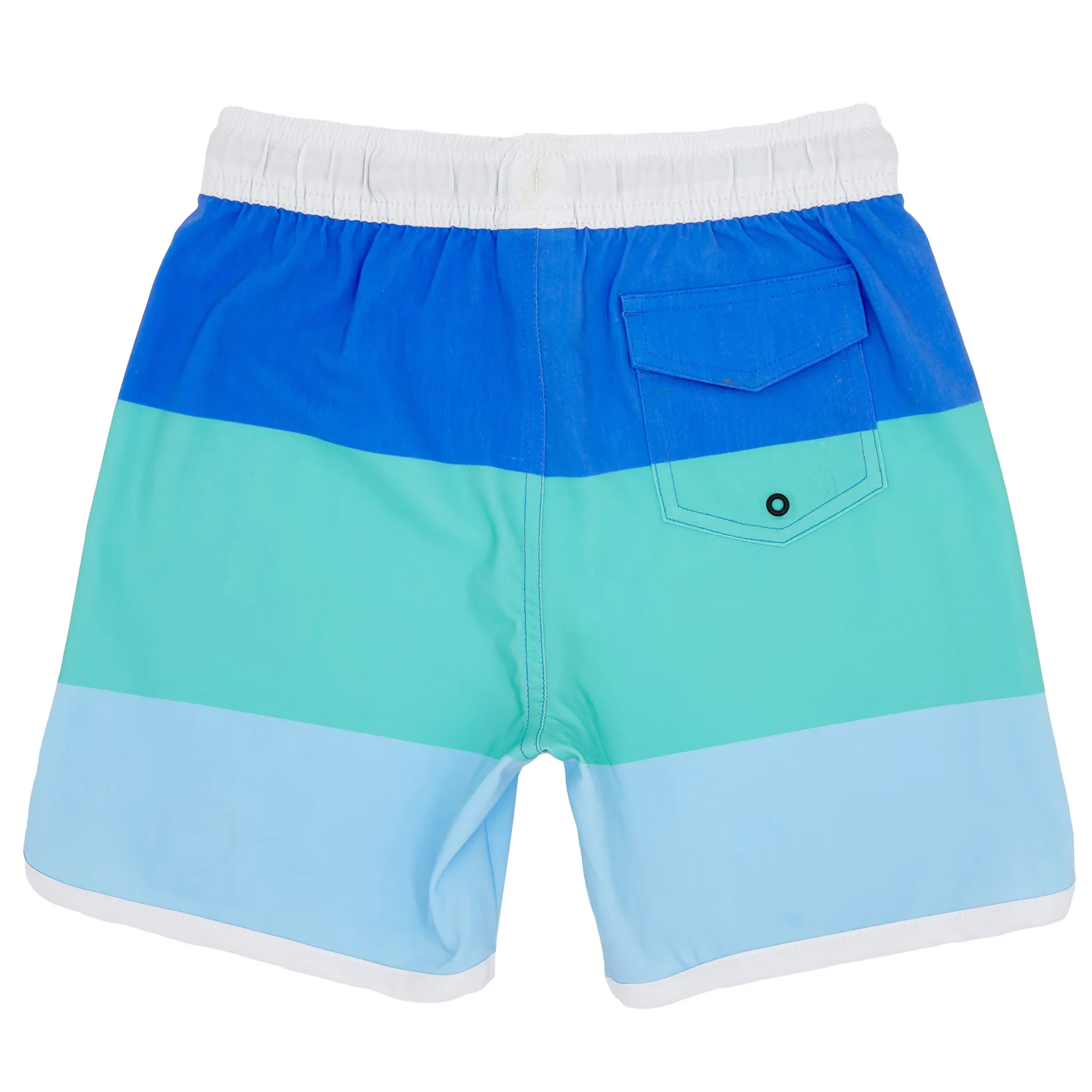 Marina Blue Block Stripe Boardshort