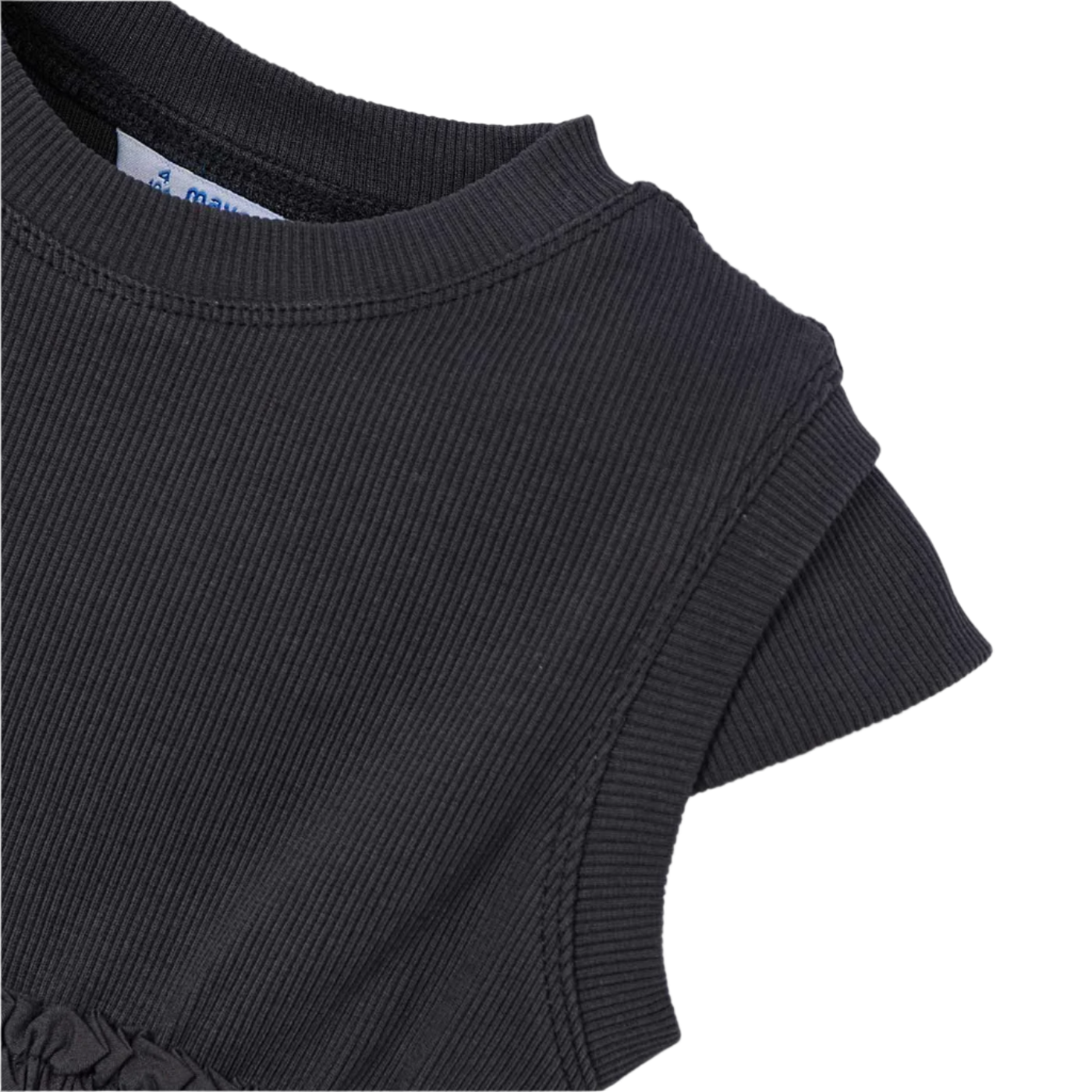 Anthracite Ribbed Combined Dress