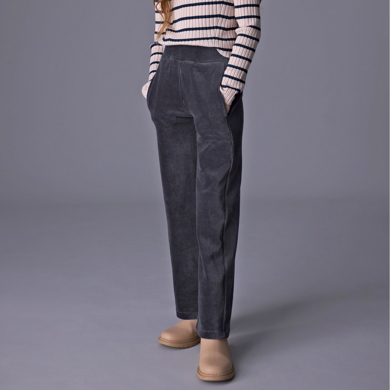 Petroleum Navy Corded Trouser Pant