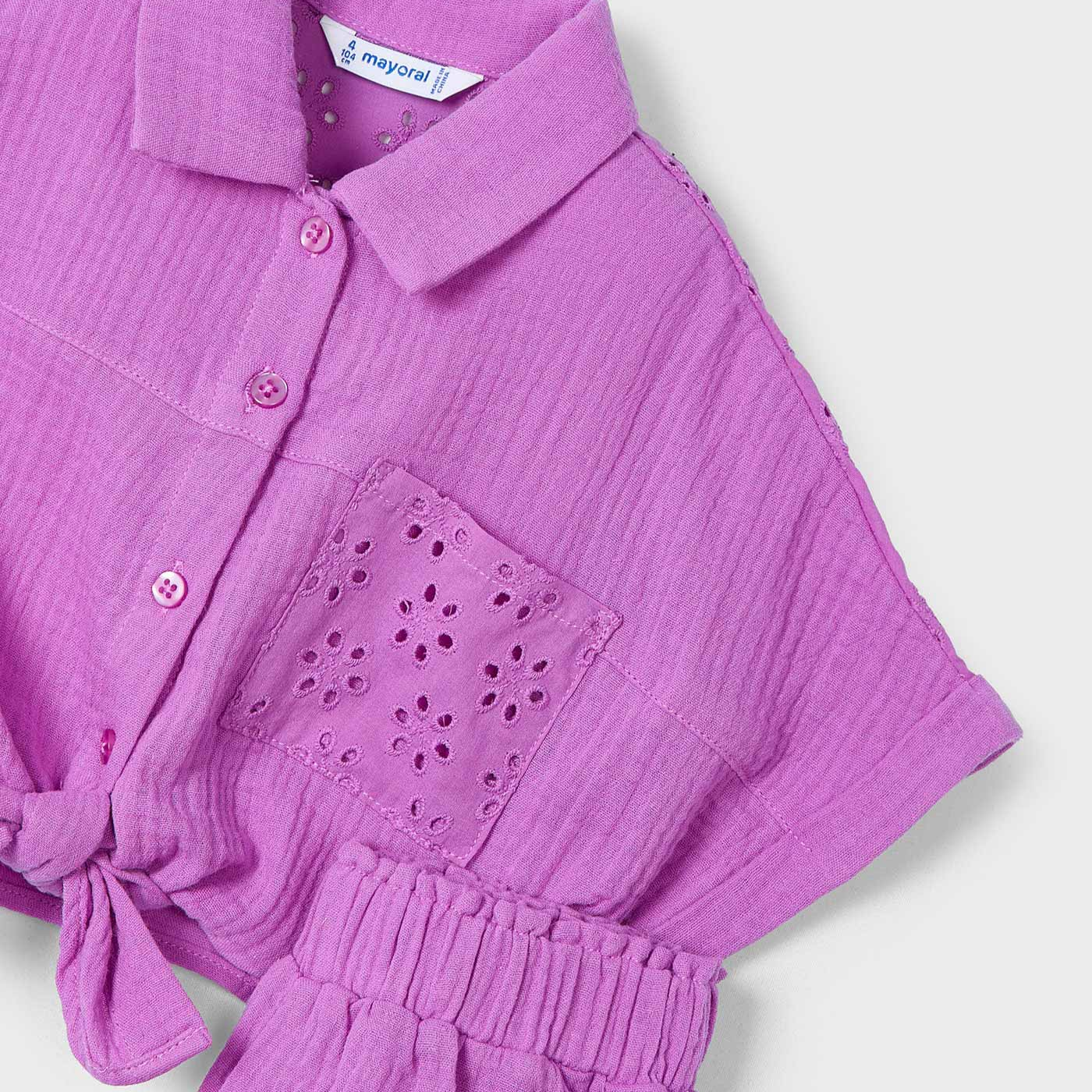 Orchid Eyelet Short and Blouse Set