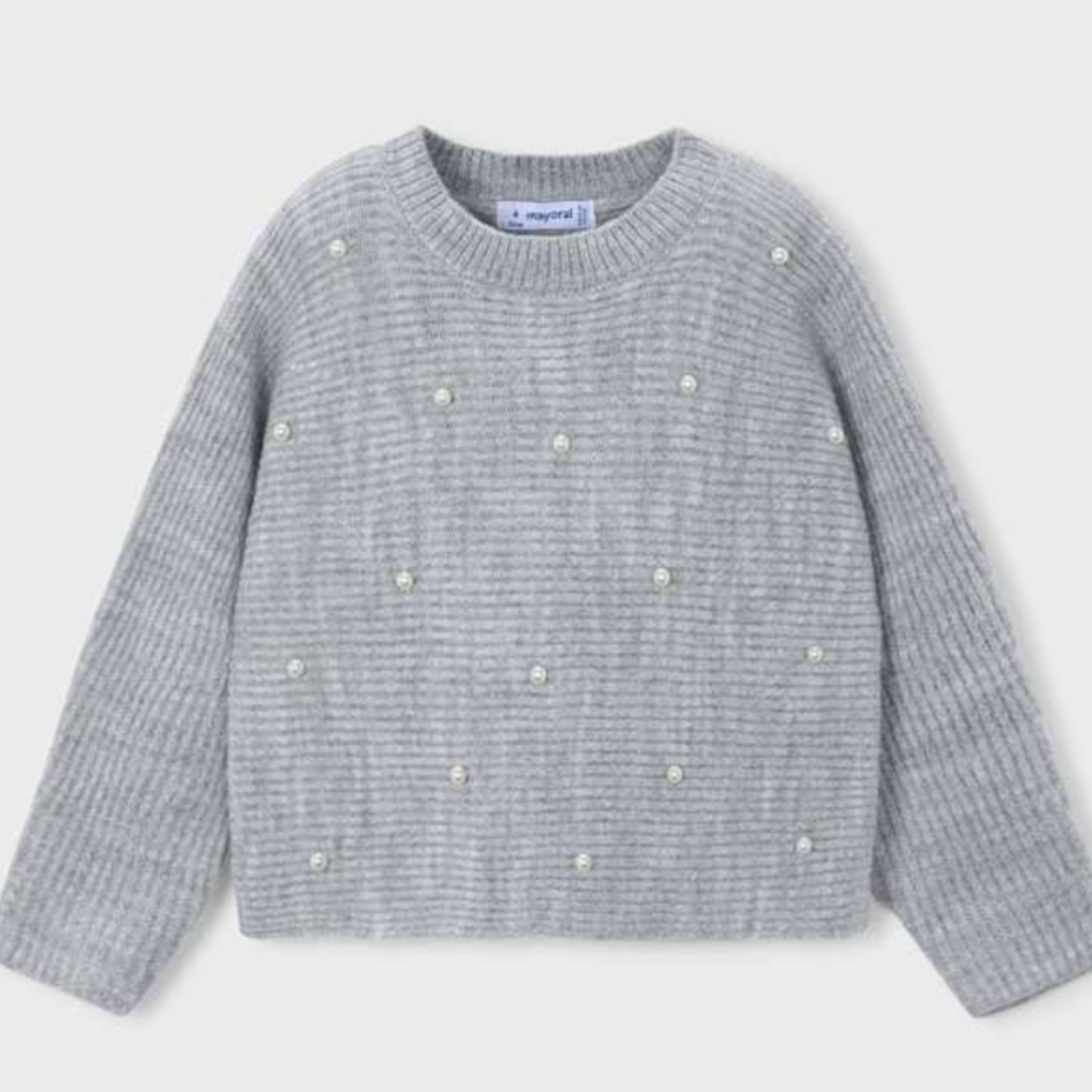 Mixed Gray Pearl Sweater
