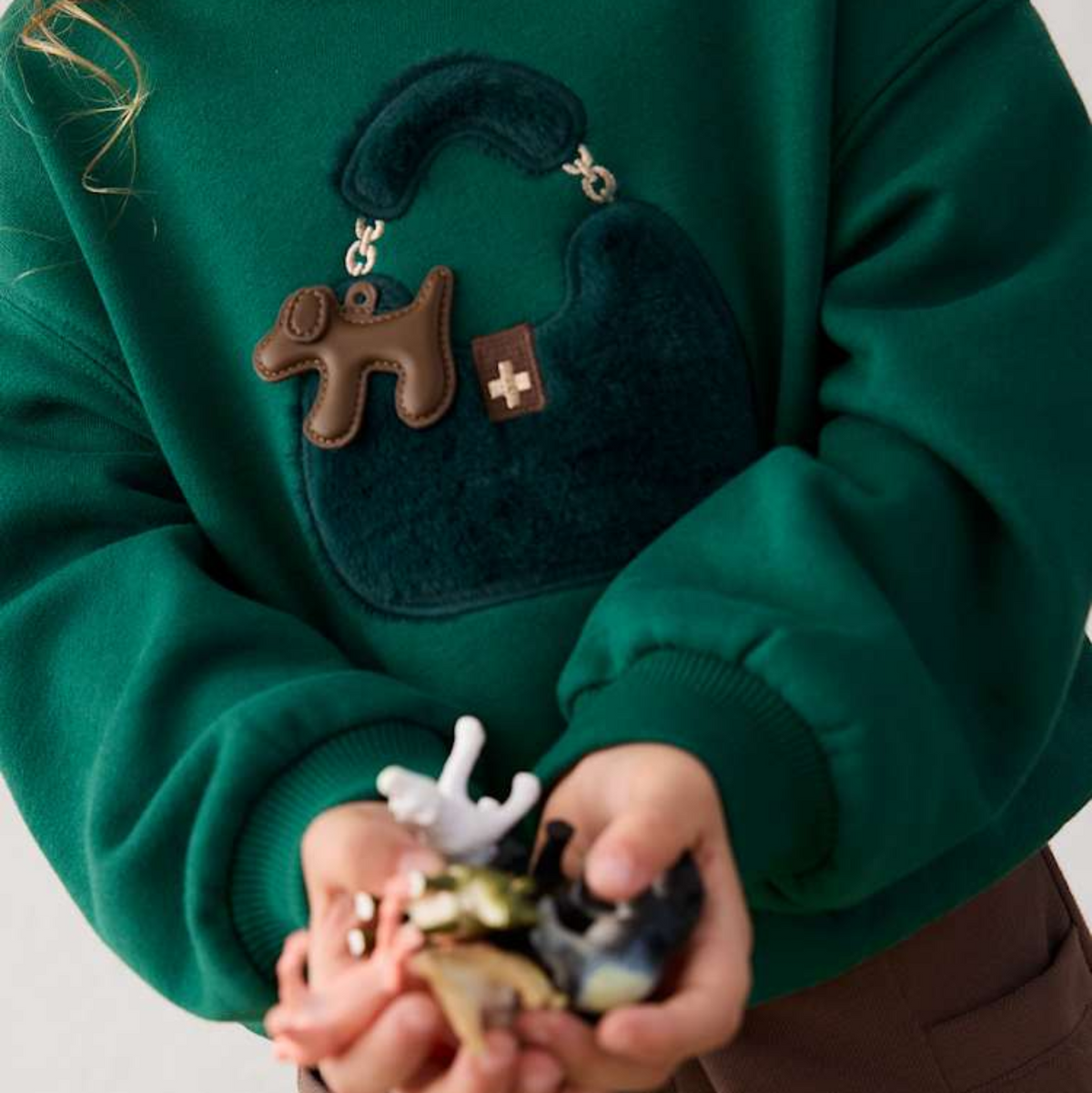 Bottle Green Purse Pullover