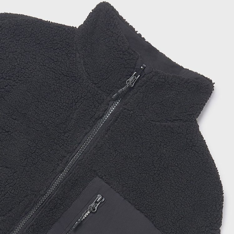 Reversible Black Fleece Jacket