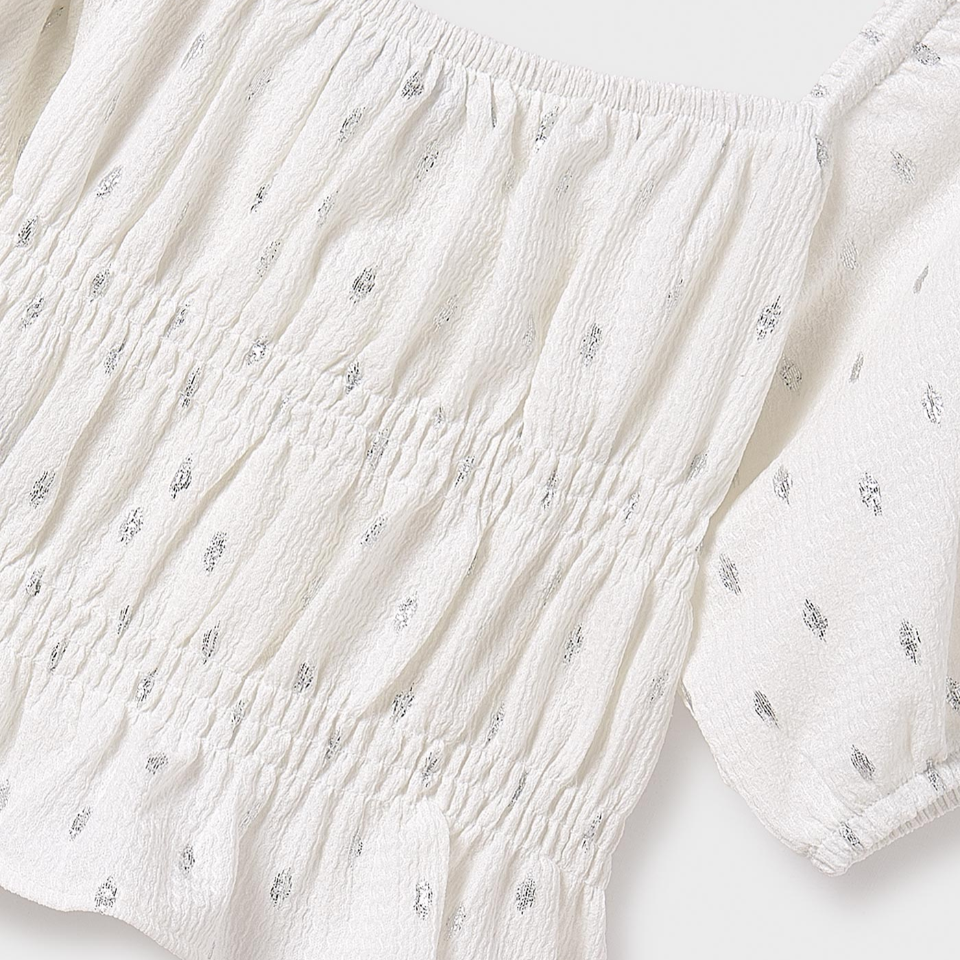 Silver Star Smocked Bambula Top