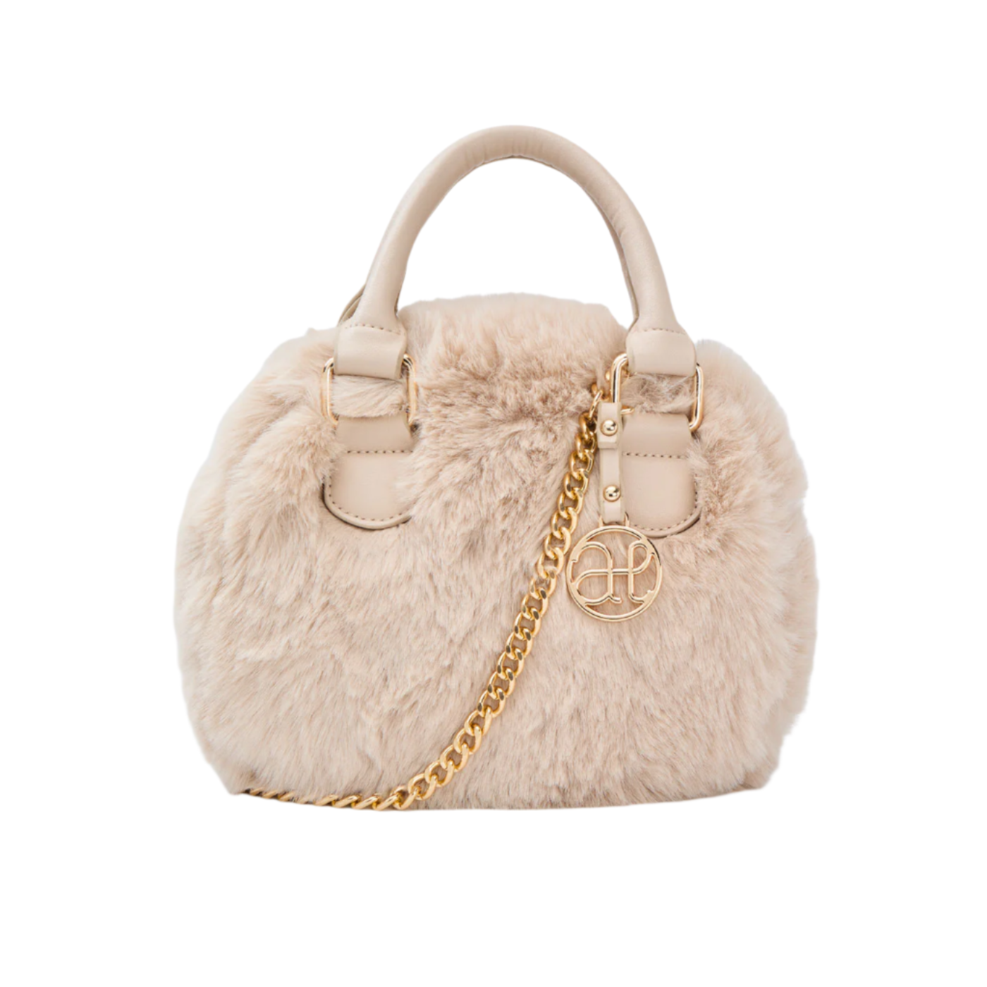 Faux fur handle bag on sale