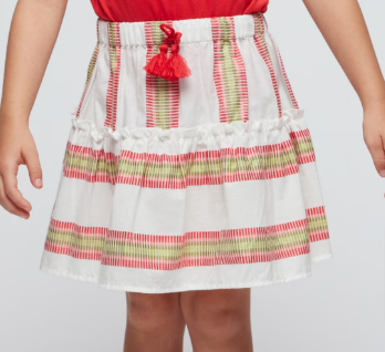 Grenadine Red Stripe Skirt