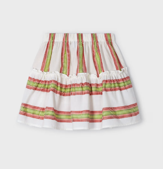Grenadine Red Stripe Skirt