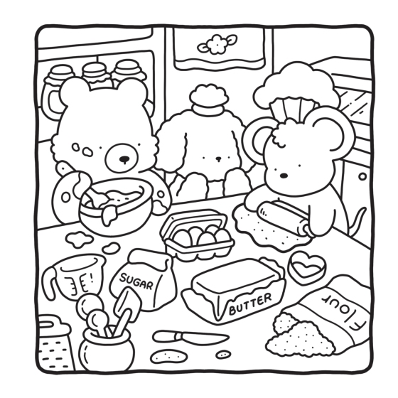 Cozy Friends Coloring Book - Quiet Time Activity for Kids & Parents
