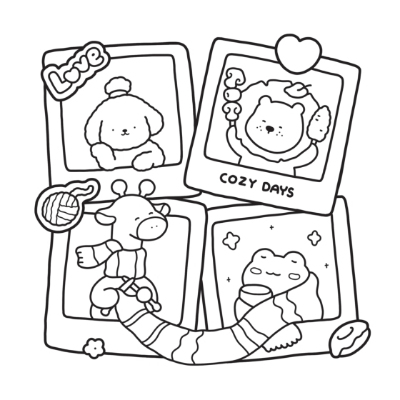 Cozy Days Coloring Book - Easy to Color Quiet Time Activity