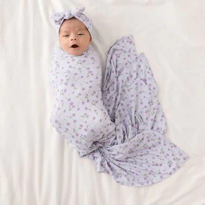 Jeanette Infant Swaddle and Headwrap Set