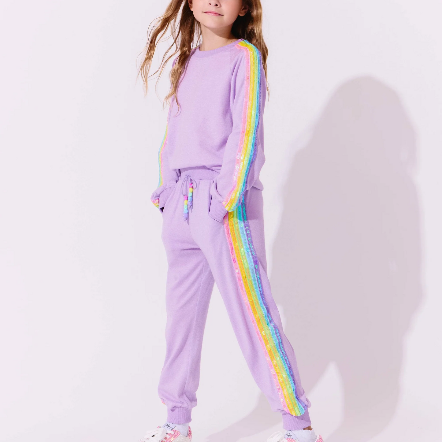 Lavender Rainbow Sequin Set