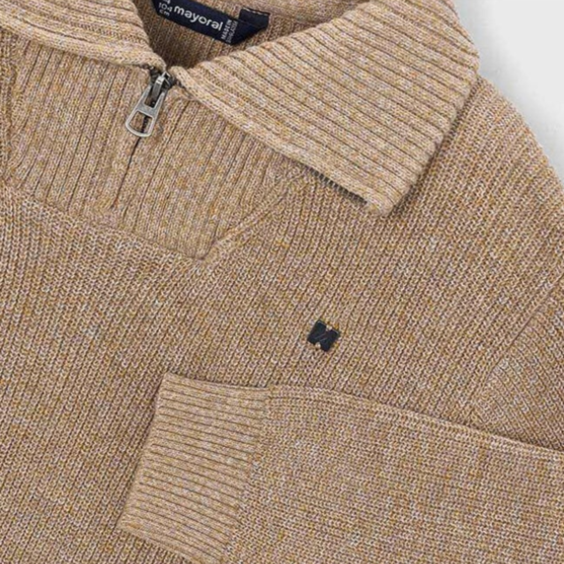 Brown Quarter Zip Sweater