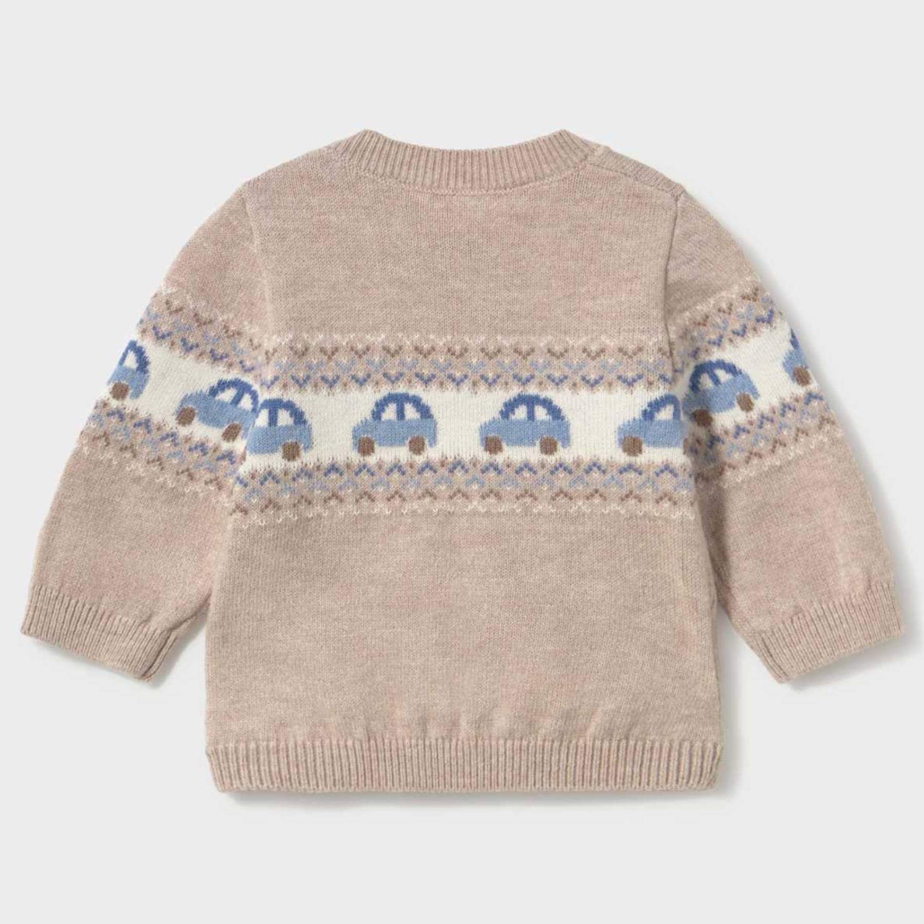 Mocha Cars Knit Sweater