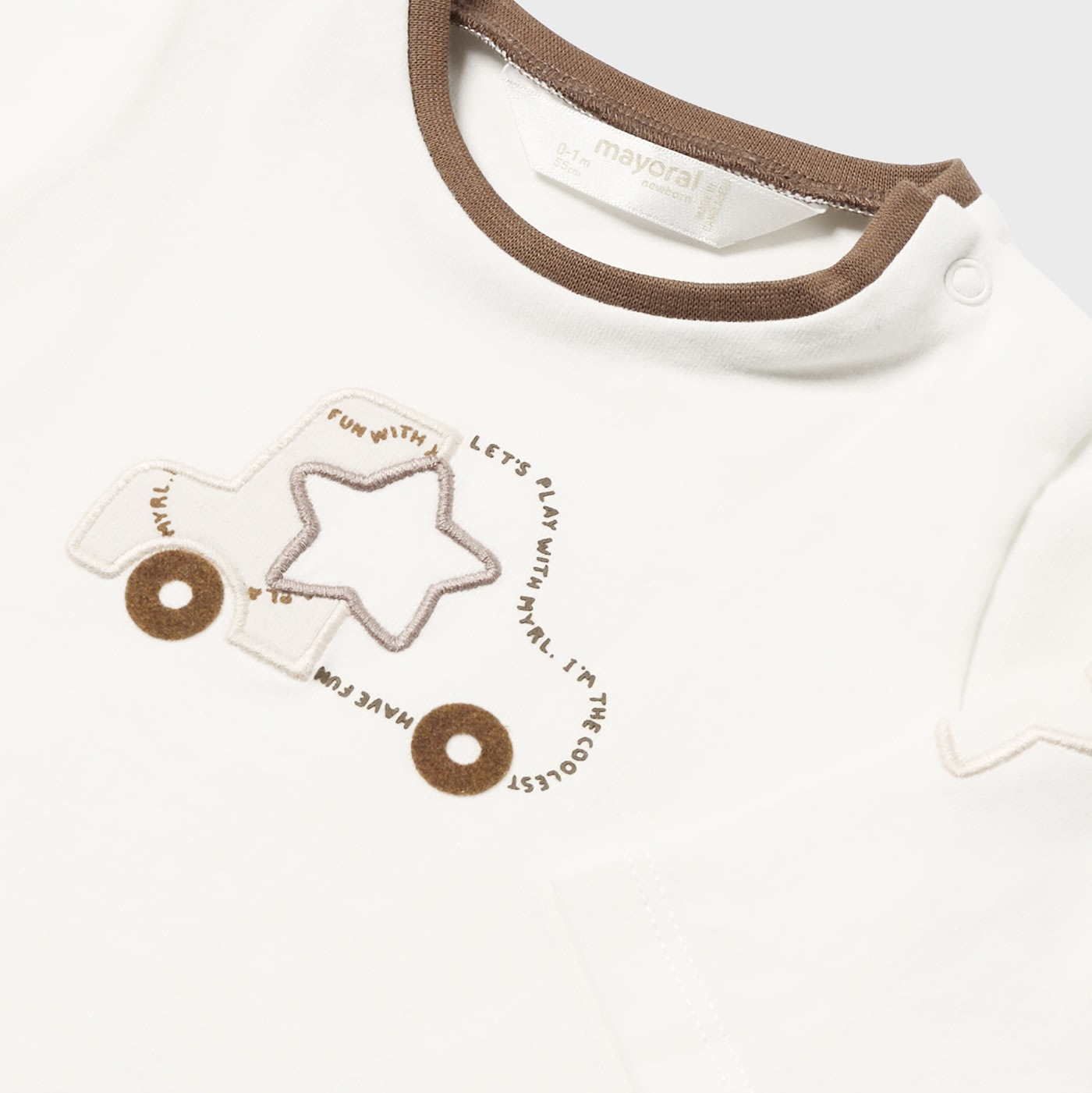 Brown Star Car Pattern Tee
