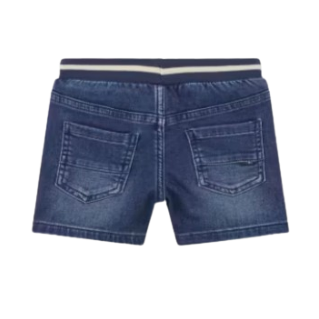 Dark Denim Banded Shorts
