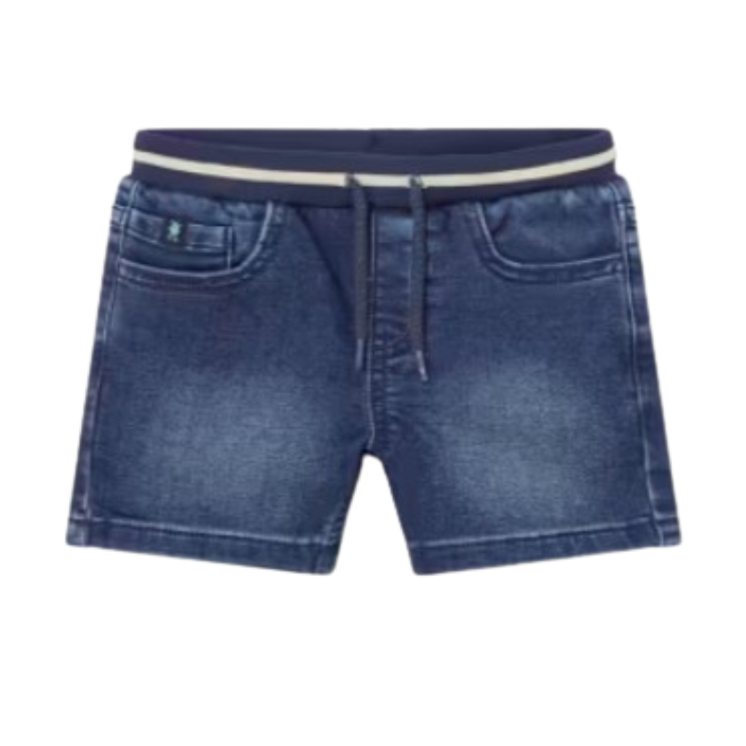 Dark Denim Banded Shorts