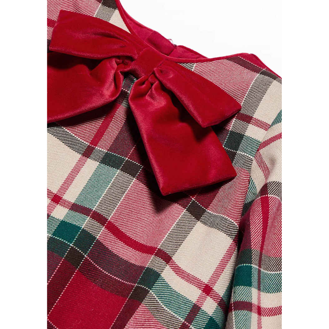 Red Plaid Bow Dress
