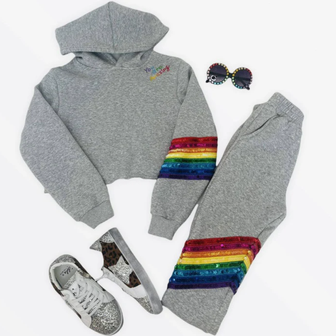 You are Amazing Sequin Jogger Set