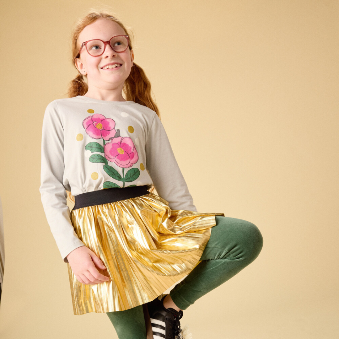 Golden Flowers Graphic Tee