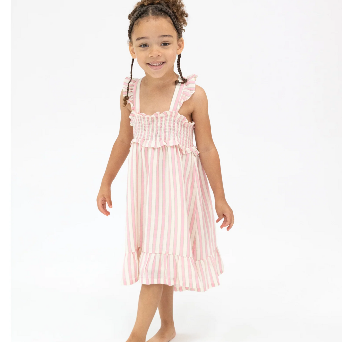 Candy Stripe Smocked Ruffle Sundress