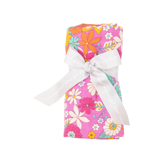 Tropical Retro Floral Swaddle Blanket