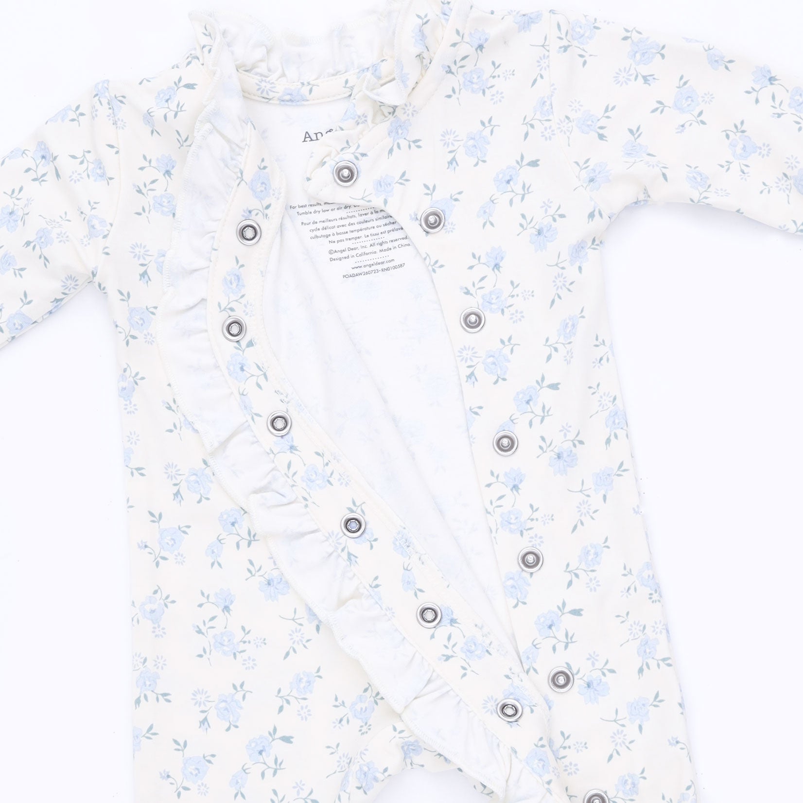 Rose Briar Kimono Ruffle Snap Footie