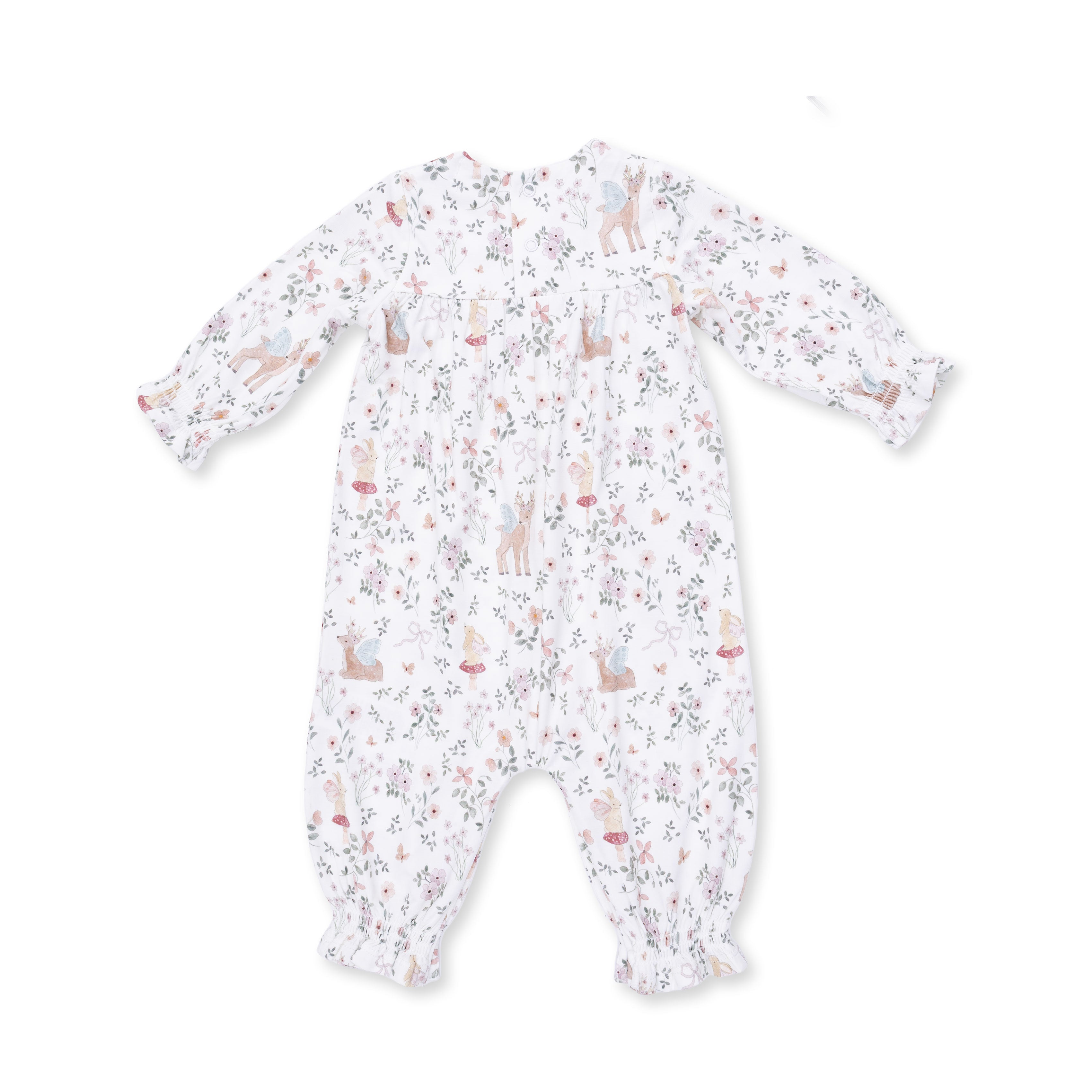 Enchanted Woodland Smocked Long Sleeve Romper
