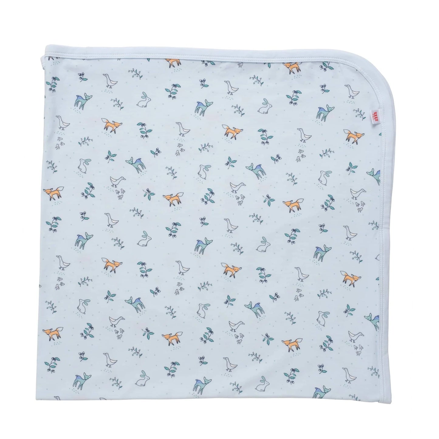 Woodsy Tale Blue Swaddle Blanket