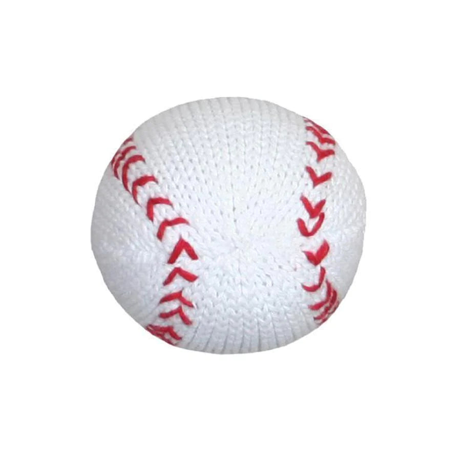 Knit Baseball Rattle