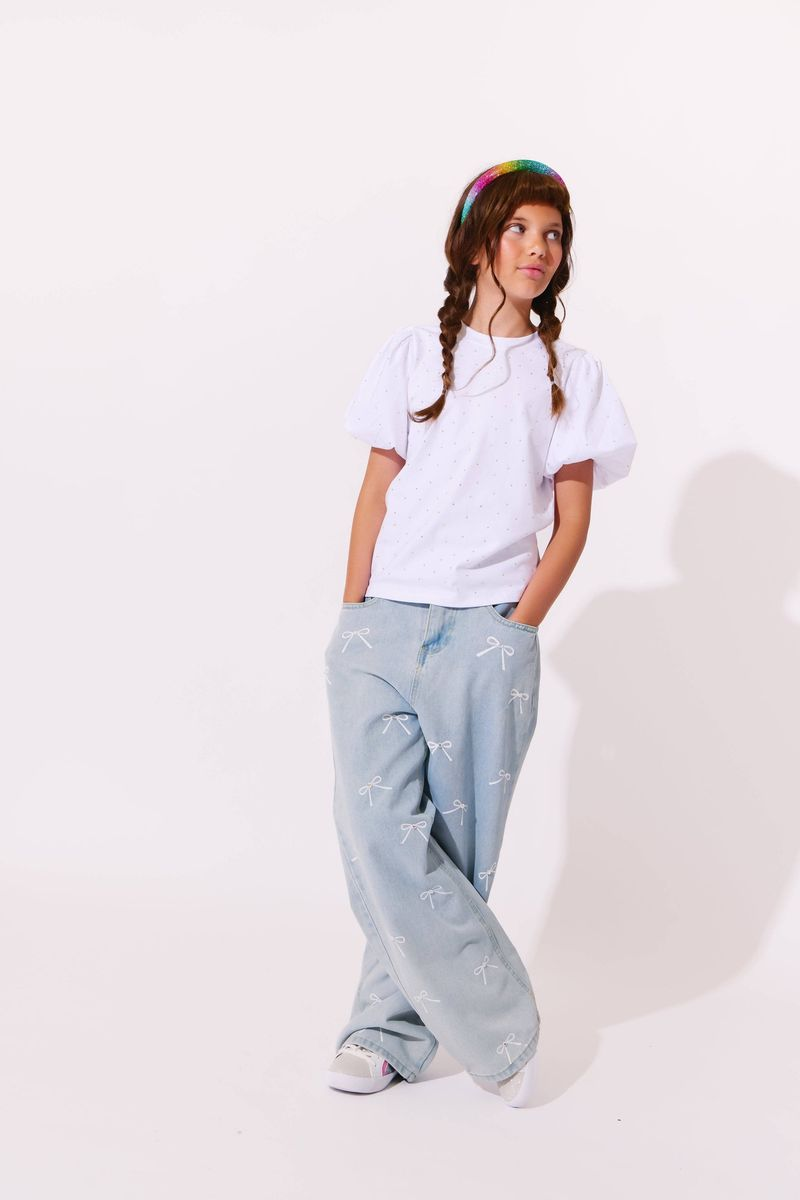 Crystal Bows Jeans
