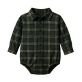 Giri Flannel Collared Bodysuit