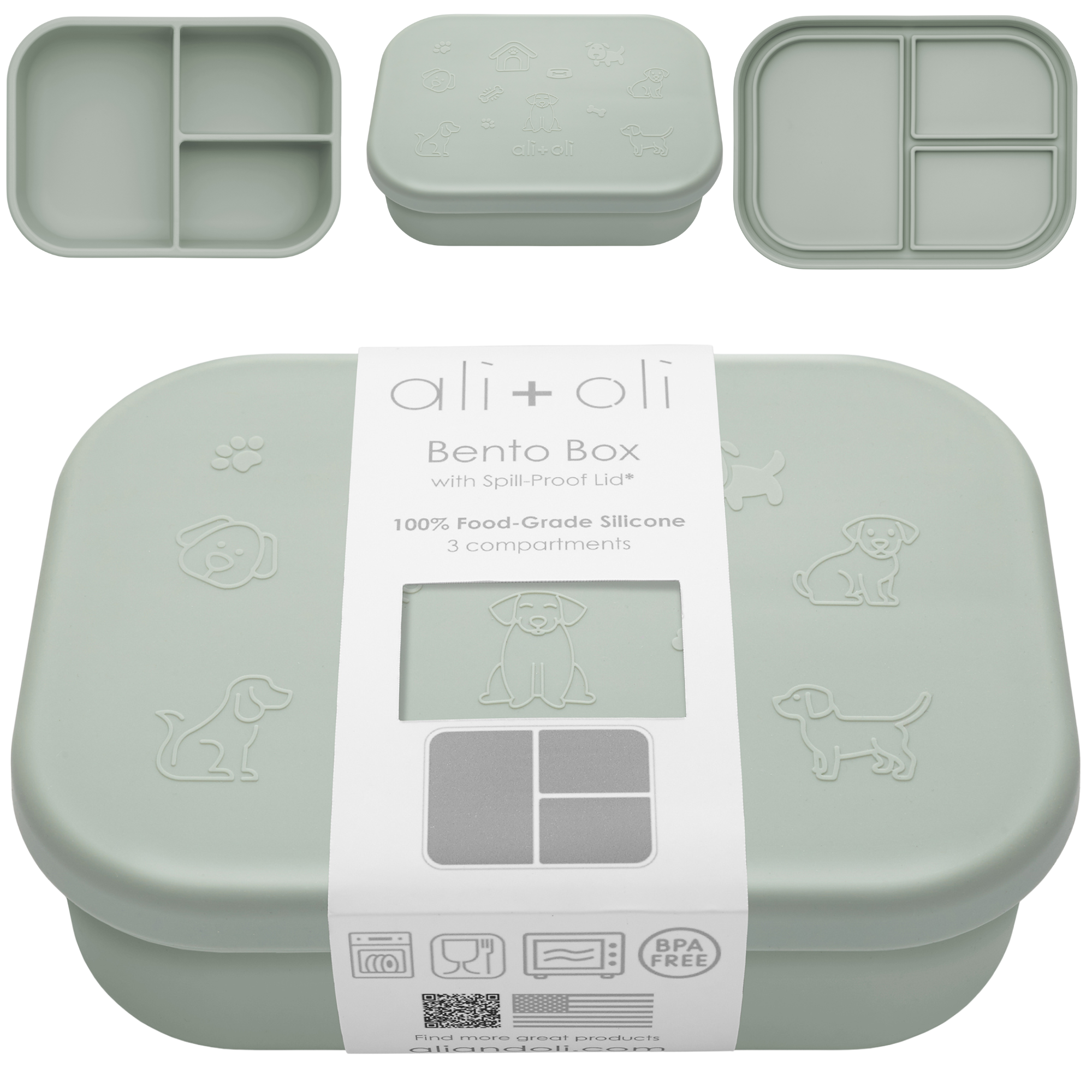Ali+Oli Silicone Bento Box (Puppy) Back to School