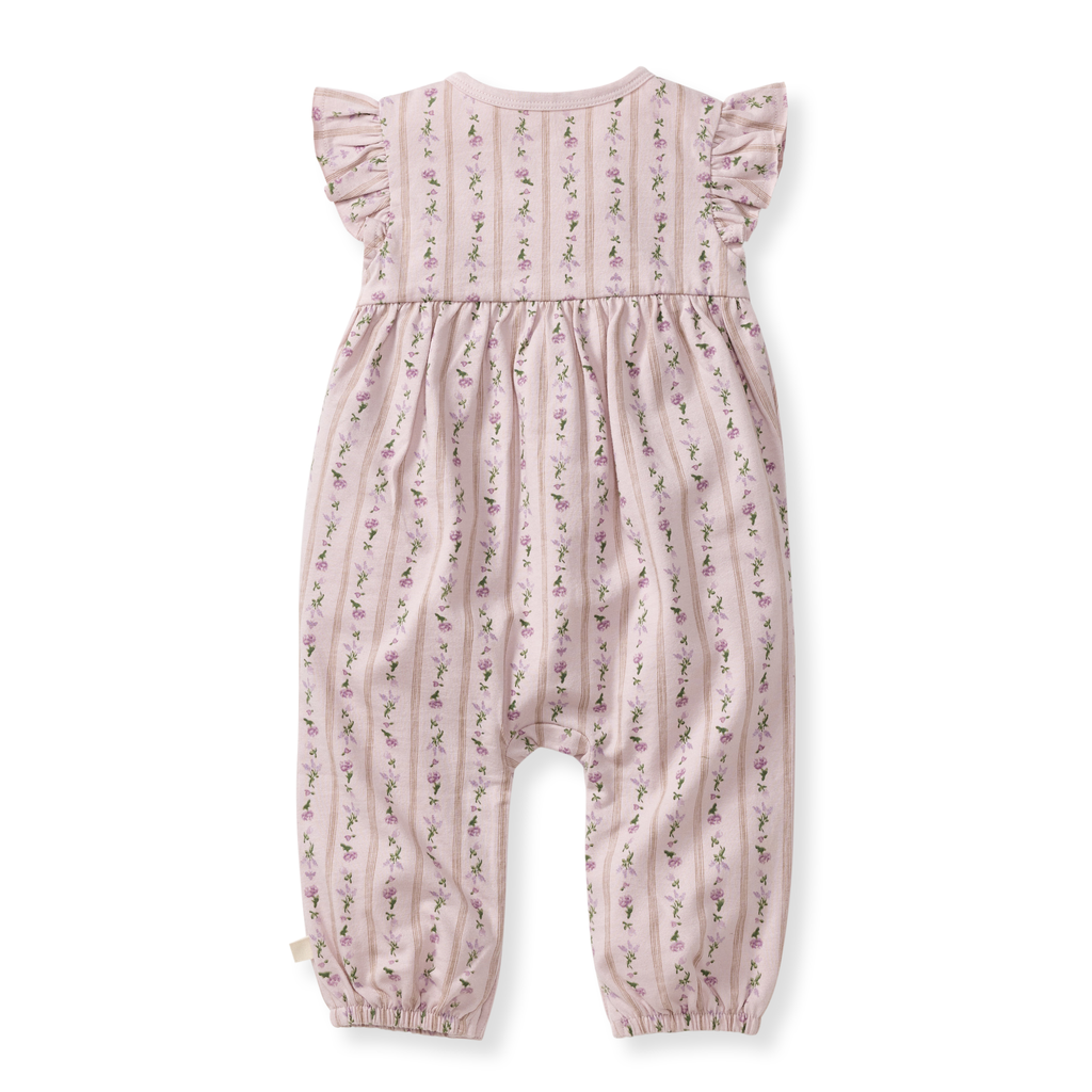 Ruffle Sleeve Floral Jumpsuit