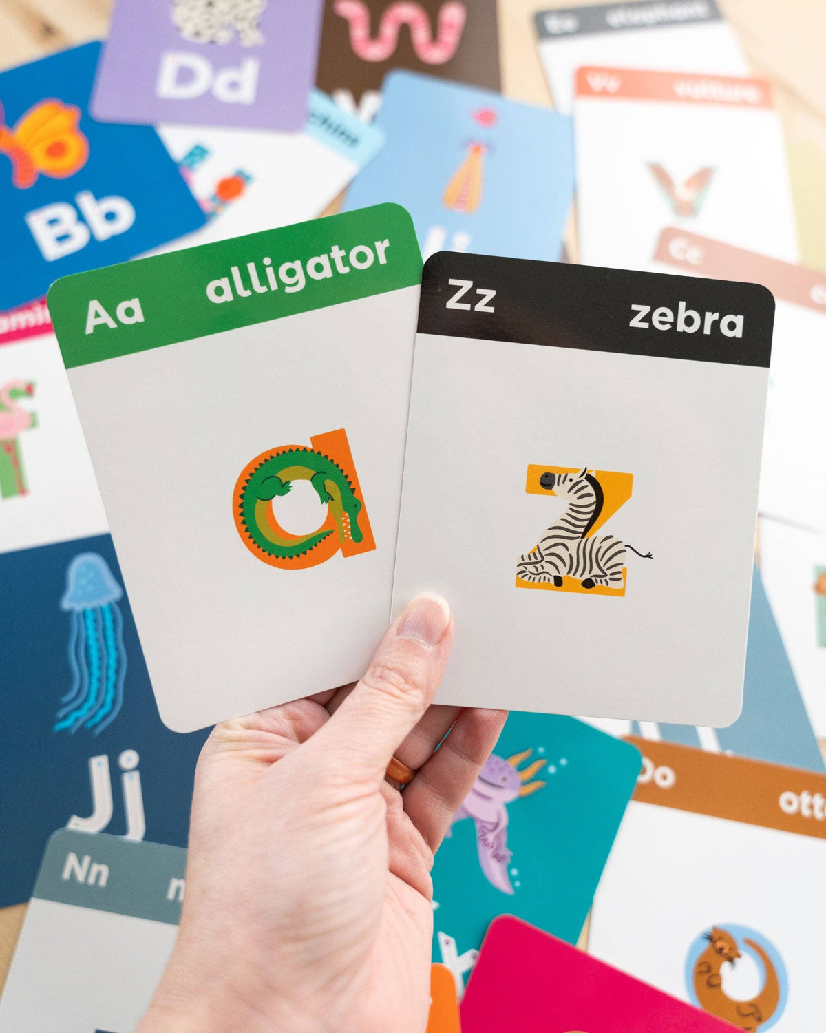 Animals A to Z Alphabet Flashcards
