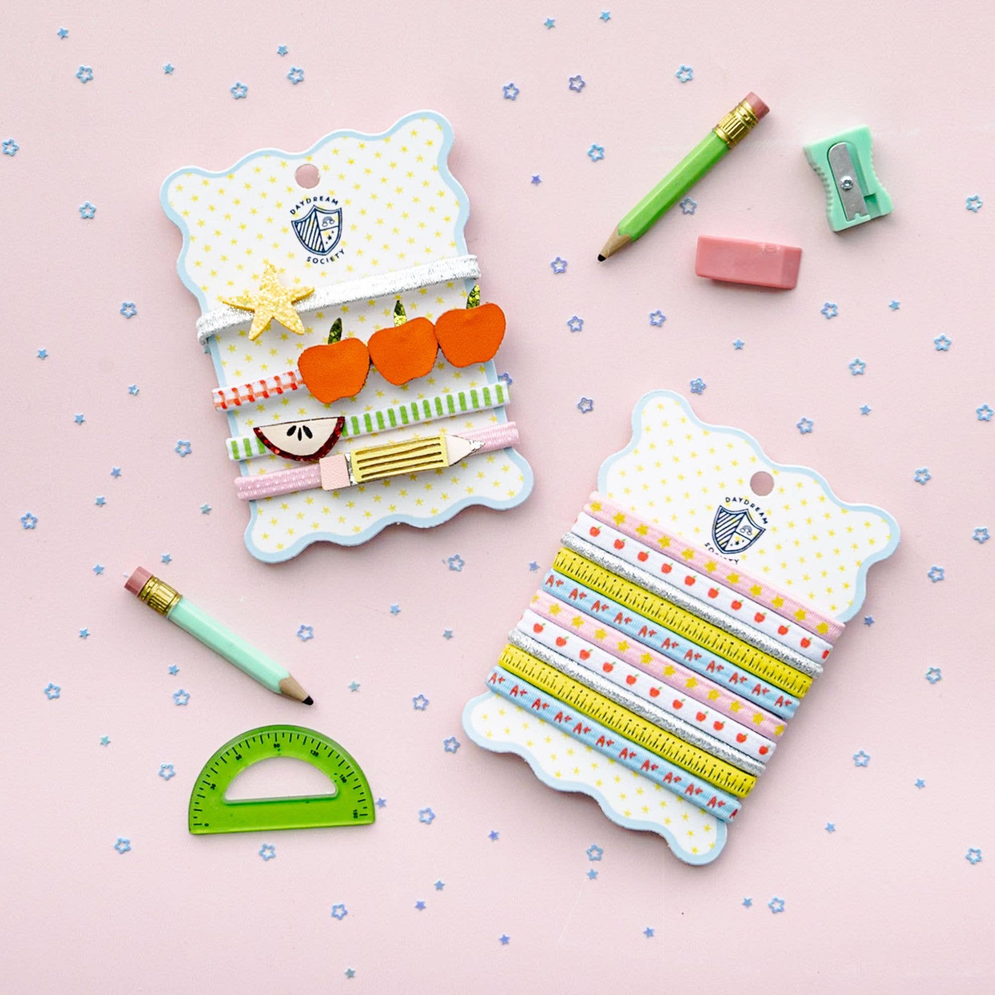 Smarty Pants Embellished Pack of 4 Hair Tie Set
