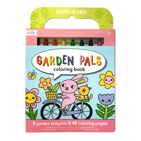 Carry Along! Coloring Book and Crayon Set - Garden Pals