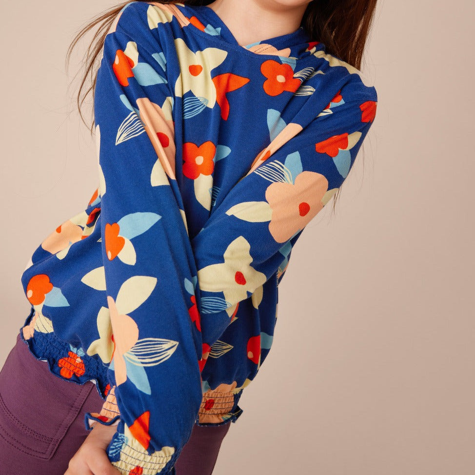 Turkish Floral Smocked Hoodie