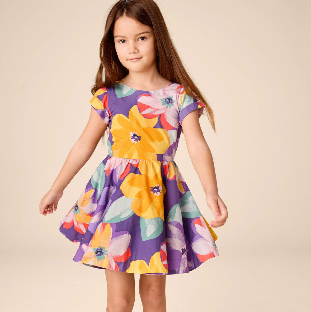Button Back Skirted Dress