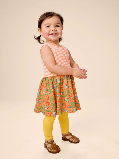 Print Mix Tank Skirted Dress