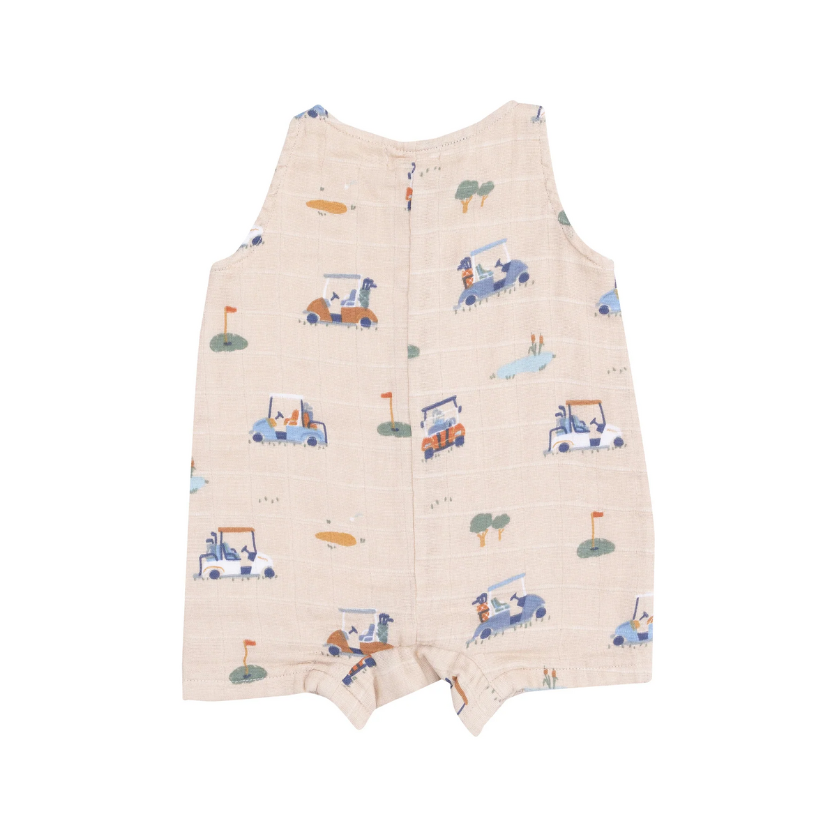 Golf Cart Cuties Oatmeal Shortie Romper