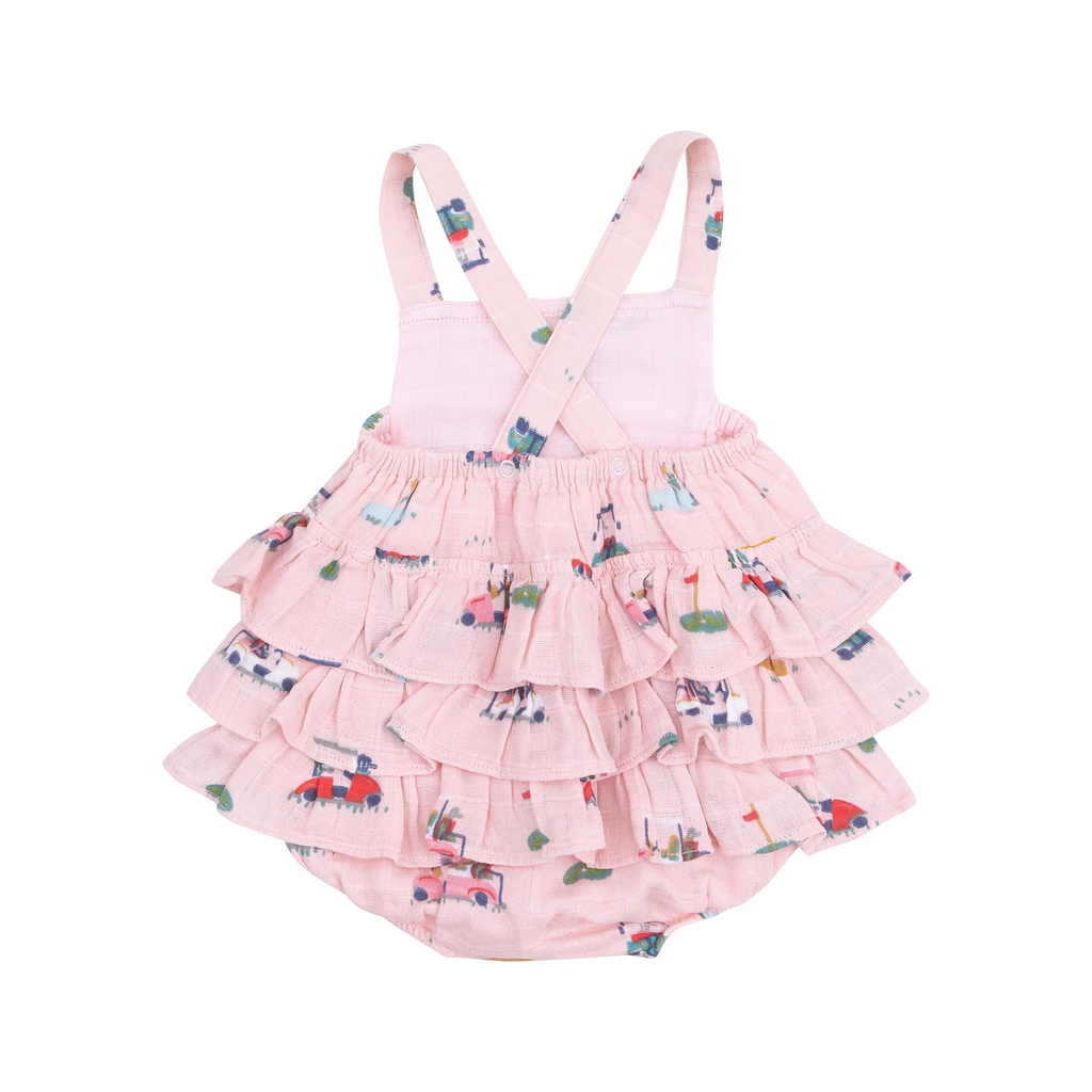 Golf Cart Cuties Pink Ruffle Sunsuit
