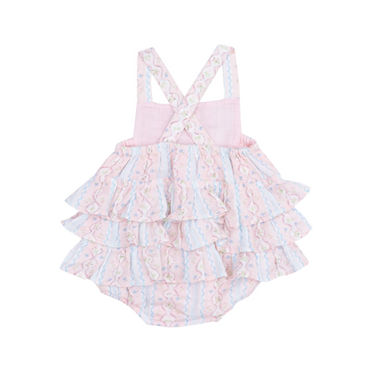 Ogee Floral Ruffle Sunsuit