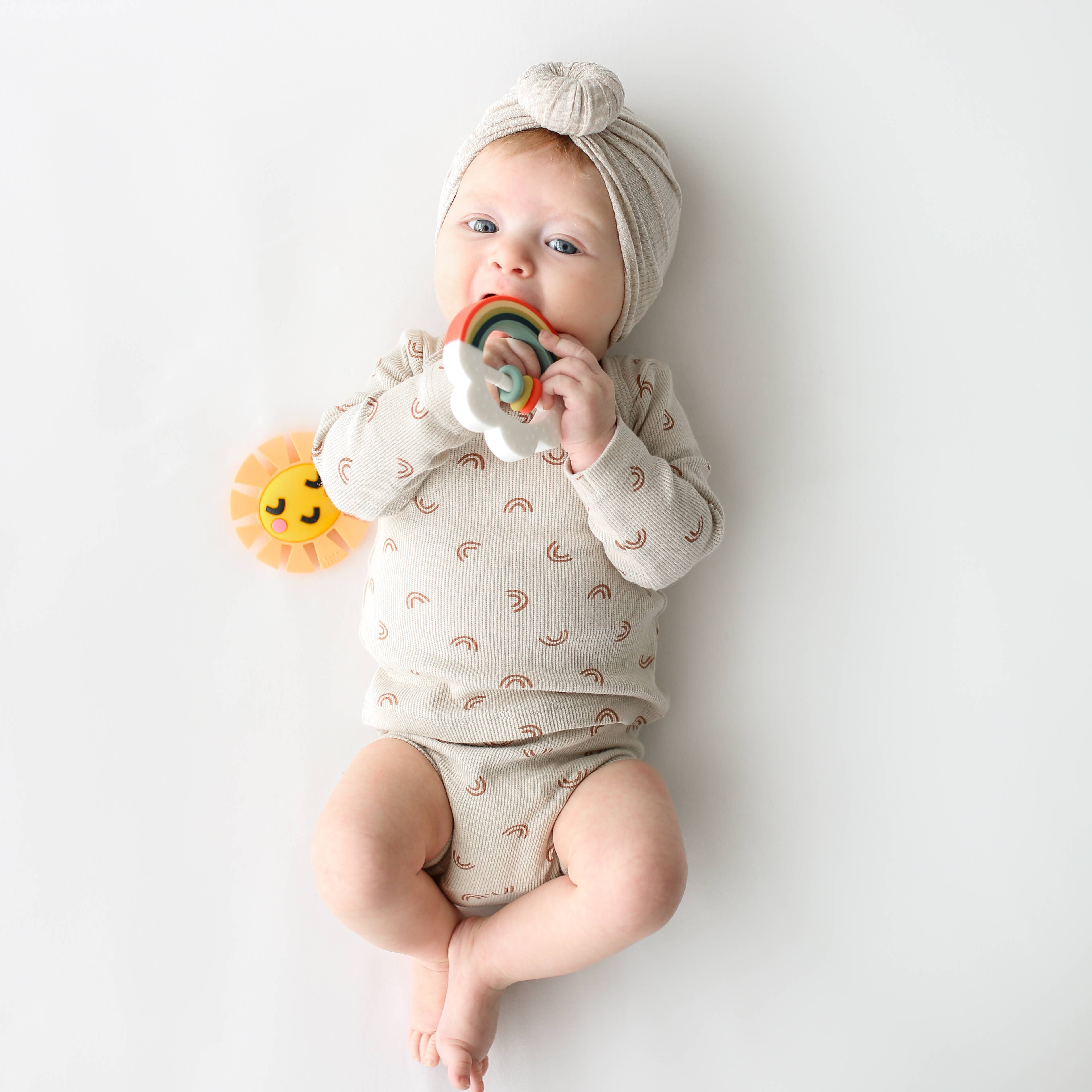 Baby Teether Toy - Little Rainbow Silicone Teether | Lucy Darling