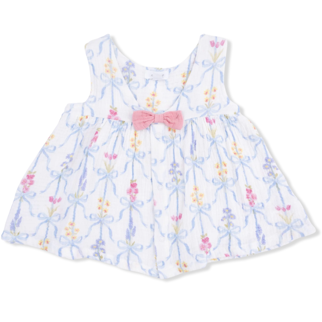 Ribbon Bouquets Dress & Bloomer Set