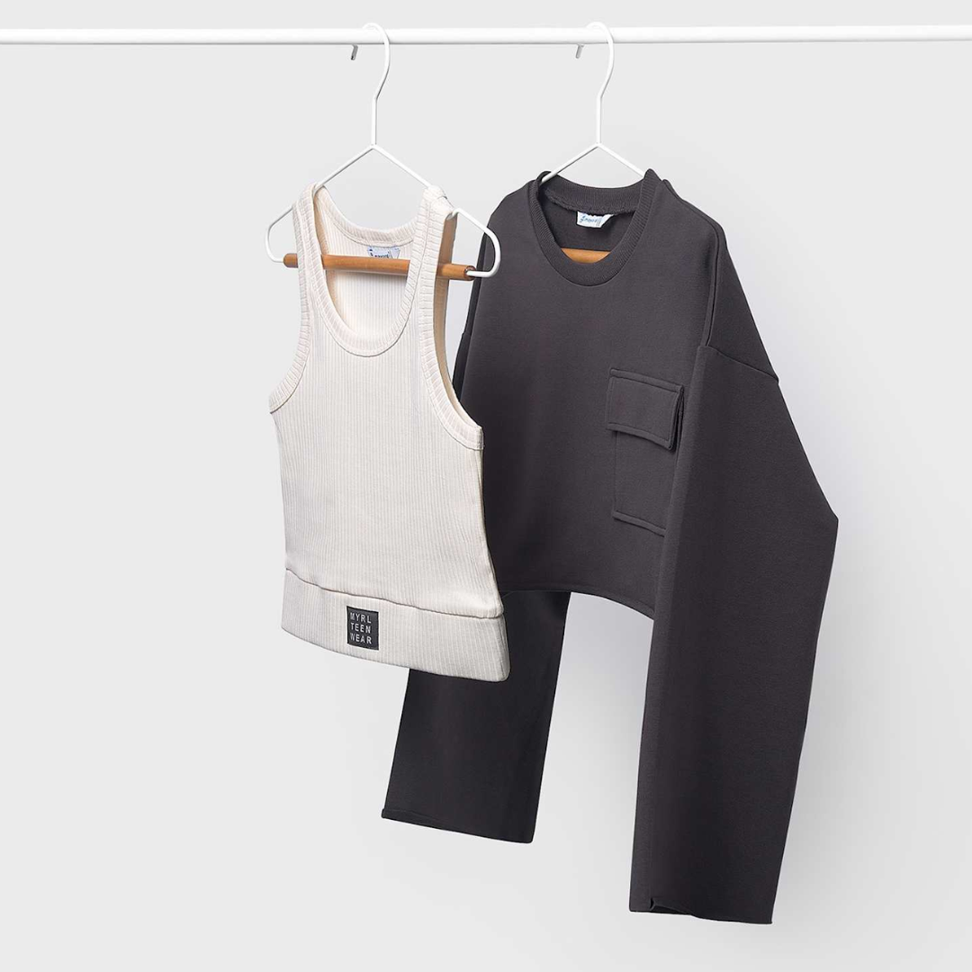 Charcoal Sweatshirt and Tank Set