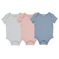 Striped Cotton Short Sleeve Onesie