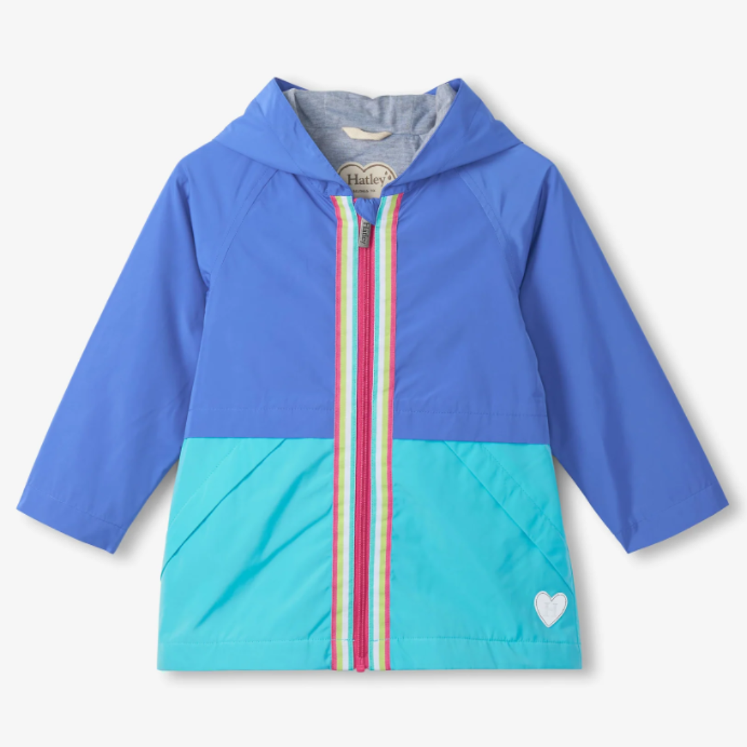 Blue Radiance Lined Rain Jacket