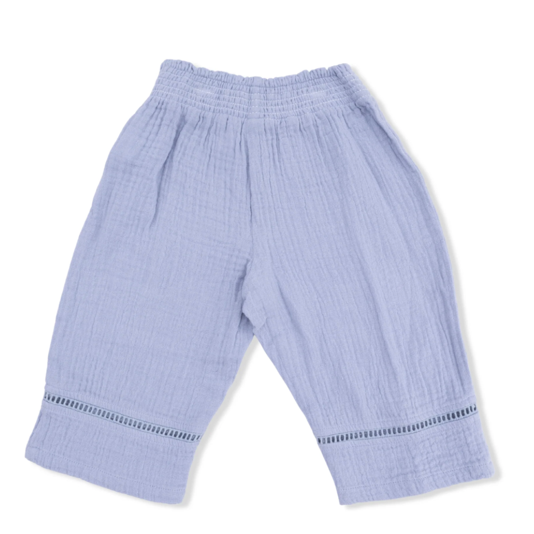 Belle Rosette Dot Peplum Tank with Smocked Waist Pant