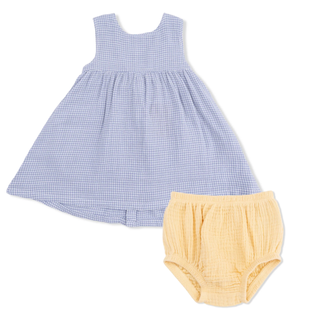 Micro Gingham Bow & Bloomer Set